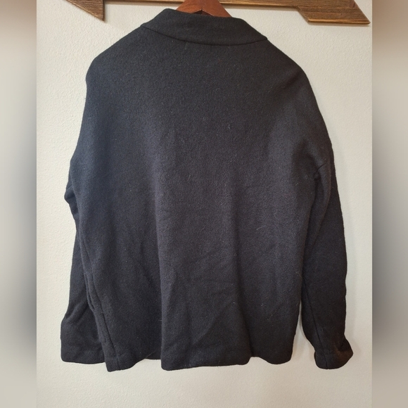 Cos Womens 100% Wool Full Zip Oversized Jacket Black Size XS - Picture 7 of 7